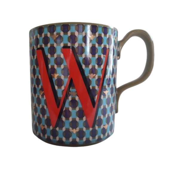 Anthropologie Parker "W"  W Initial Letter Monogram Mug NEW NWT - Picture 1 of 6